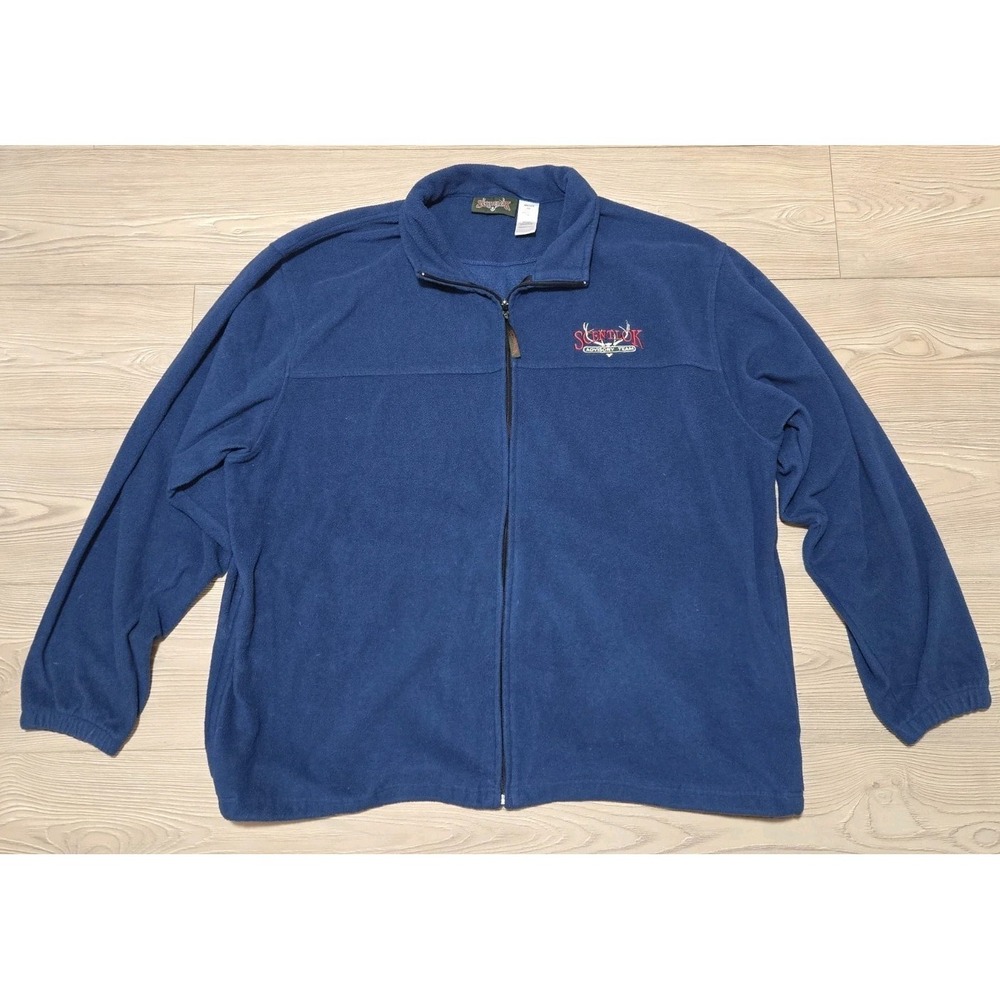 ScentLok Jacket Mens 2XL Storm Blue Full Zip Fleece Advisory Team Embroidered